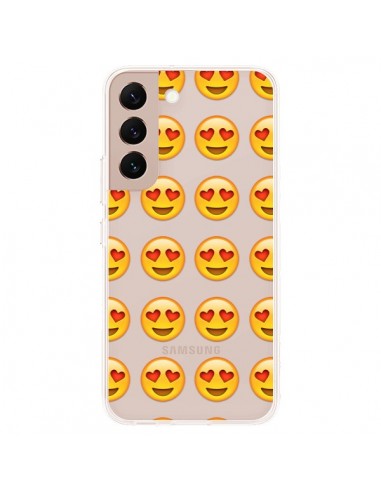 Coque Samsung Galaxy S22 Plus 5G Love Amoureux Smiley Emoticone Emoji Transparente - Laetitia