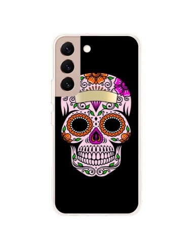 Coque Samsung Galaxy S22 Plus 5G Tête de Mort Mexicaine Multicolore - Laetitia