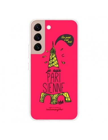 Coque Samsung Galaxy S22 Plus 5G Je suis Parisienne La Tour Eiffel Rose - Leellouebrigitte