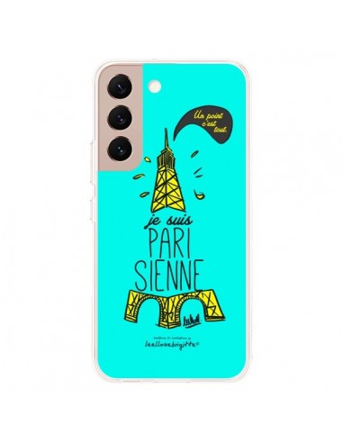 Coque Samsung Galaxy S22 Plus 5G Je suis Parisienne La Tour Eiffel Bleu - Leellouebrigitte