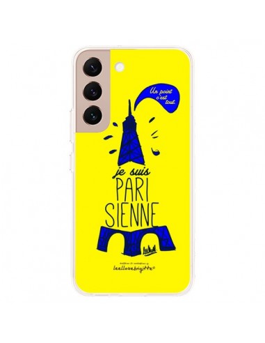 Coque Samsung Galaxy S22 Plus 5G Je suis Parisienne La Tour Eiffel Jaune - Leellouebrigitte