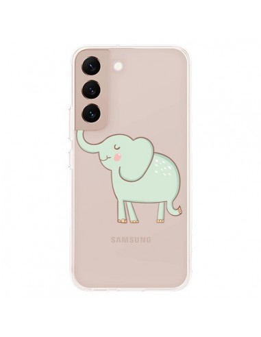 Coque Samsung Galaxy S22 Plus 5G Elephant Elefant Animal Coeur Love  Transparente - Petit Griffin