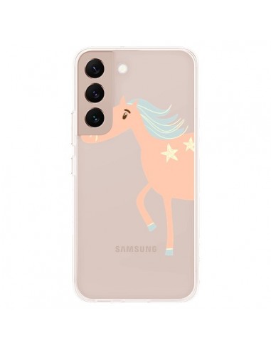 Coque Samsung Galaxy S22 Plus 5G Licorne Unicorn Rose Transparente - Petit Griffin