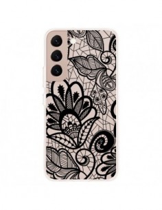 Coque Samsung Galaxy S22 Plus 5G Lace Fleur Flower Noir...