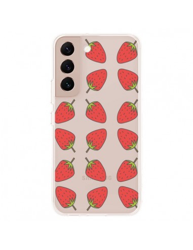 Coque Samsung Galaxy S22 Plus 5G Fraise Fruit Strawberry Transparente - Petit Griffin