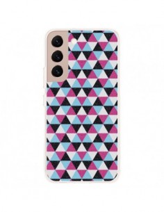 Coque Samsung Galaxy S22 Plus 5G Azteque Triangles Rose...