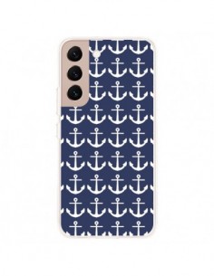 Coque Samsung Galaxy S22 Plus 5G Ancre Marin Bleu Anchors...