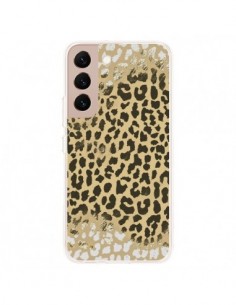 Coque Samsung Galaxy S22 Plus 5G Leopard Golden Or Doré -...