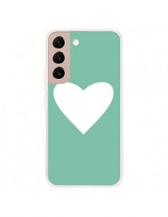 Coque Samsung Galaxy S22 Plus 5G Coeur Mint Vert - Mary...