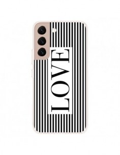 Coque Samsung Galaxy S22 Plus 5G Love Noir et Blanc -...
