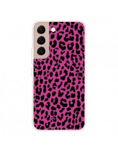 Coque Samsung Galaxy S22 Plus 5G Leopard Rose Pink Neon -...