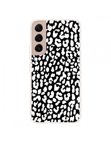 Coque Samsung Galaxy S22 Plus 5G Leopard Noir et Blanc - Mary Nesrala