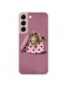 Coque Samsung Galaxy S22 Plus 5G Chaton Chat Kitten Boite...