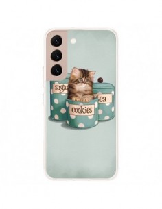 Coque Samsung Galaxy S22 Plus 5G Chaton Chat Kitten Boite...
