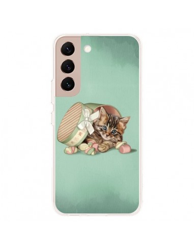 Coque Samsung Galaxy S22 Plus 5G Chaton Chat Kitten Boite Bonbon Candy - Maryline Cazenave