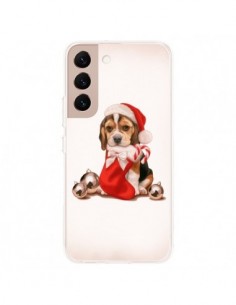 Coque Samsung Galaxy S22 Plus 5G Chien Dog Pere Noel...