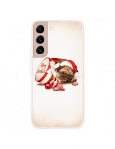 Coque Samsung Galaxy S22 Plus 5G Chien Dog Pere Noel...