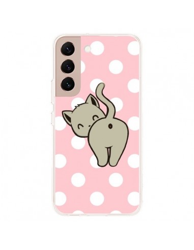 Coque Samsung Galaxy S22 Plus 5G Chat Chaton Pois - Maryline Cazenave