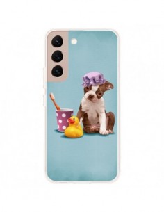 Coque Samsung Galaxy S22 Plus 5G Chien Dog Canard Fille -...