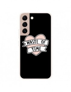 Coque Samsung Galaxy S22 Plus 5G Waste of Time Coeur -...