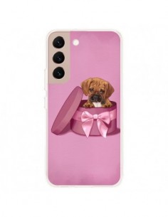 Coque Samsung Galaxy S22 Plus 5G Chien Dog Boite Noeud...