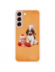 Coque Samsung Galaxy S22 Plus 5G Chien Dog Pates Pasta...