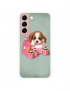 Coque Samsung Galaxy S22 Plus 5G Chien Dog Cupcake Gateau...