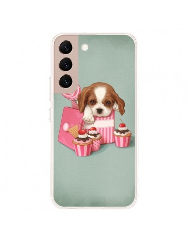 Coque Samsung Galaxy S22 Plus 5G Chien Dog Cupcake Gateau Boite - Maryline Cazenave