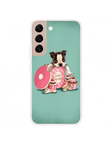 Coque Samsung Galaxy S22 Plus 5G Chien Dog Cupcakes Gateau Boite - Maryline Cazenave