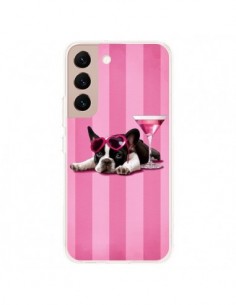 Coque Samsung Galaxy S22 Plus 5G Chien Dog Cocktail...