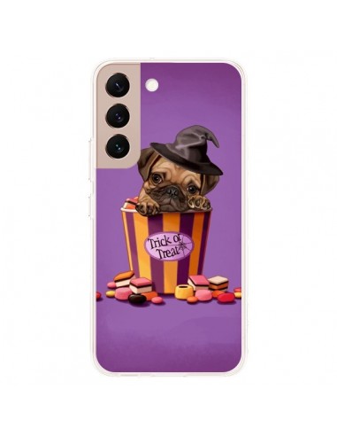 Coque Samsung Galaxy S22 Plus 5G Chien Dog Halloween Sorciere Bonbon - Maryline Cazenave