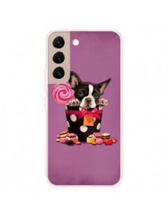 Coque Samsung Galaxy S22 Plus 5G Chien Dog Boite Noeud...