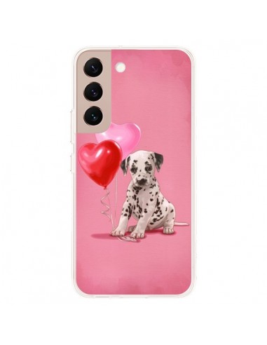 Coque Samsung Galaxy S22 Plus 5G Chien Dog Dalmatien Ballon Coeur - Maryline Cazenave