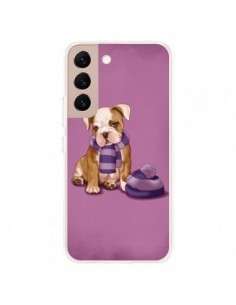 Coque Samsung Galaxy S22 Plus 5G Chien Dog Echarpe Bonnet...