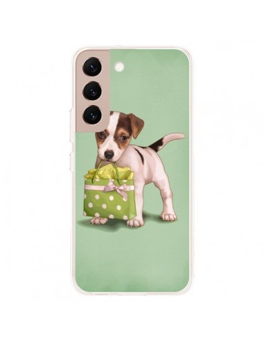 Coque Samsung Galaxy S22 Plus 5G Chien Dog Shopping Sac Pois Vert - Maryline Cazenave