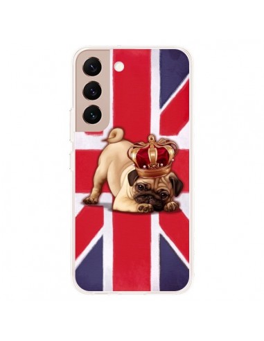 Coque Samsung Galaxy S22 Plus 5G Chien Dog Anglais UK British Queen King Roi Reine - Maryline Cazenave