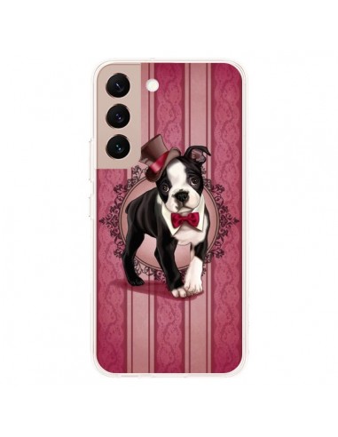 Coque Samsung Galaxy S22 Plus 5G Chien Dog Gentleman Noeud Papillon Chapeau - Maryline Cazenave