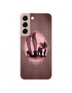 Coque Samsung Galaxy S22 Plus 5G Lady Jambes Chien Dog...