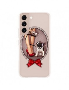 Coque Samsung Galaxy S22 Plus 5G Lady Jambes Chien...