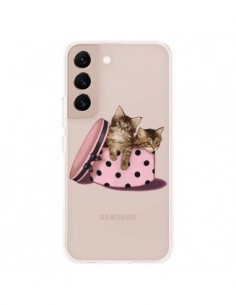 Coque Samsung Galaxy S22 Plus 5G Chaton Chat Kitten Boite...