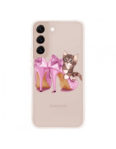 Coque Samsung Galaxy S22 Plus 5G Chaton Chat Kitten Chaussures Shoes Transparente - Maryline Cazenave