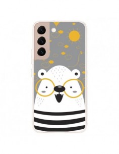 Coque Samsung Galaxy S22 Plus 5G Ours à lunettes - Maria...