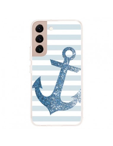 Coque Samsung Galaxy S22 Plus 5G Ancre Bleu Navire - Monica Martinez