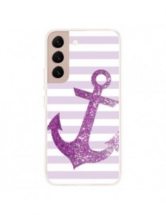 Coque Samsung Galaxy S22 Plus 5G Ancre Rose Navire -...