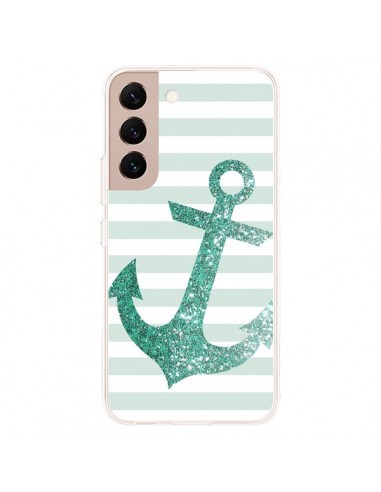 Coque Samsung Galaxy S22 Plus 5G Ancre Vert Navire - Monica Martinez