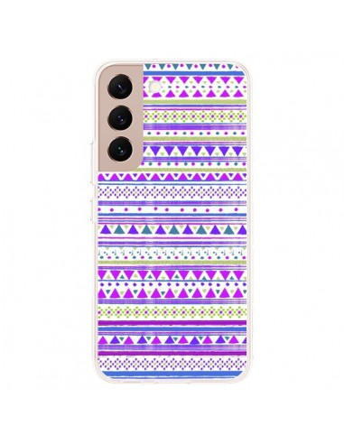Coque Samsung Galaxy S22 Plus 5G Bandana Violet Azteque - Monica Martinez