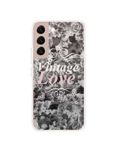 Coque Samsung Galaxy S22 Plus 5G Vintage Love Noir Flower - Monica Martinez