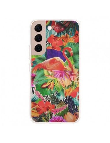 Coque Samsung Galaxy S22 Plus 5G Tropical Flamant Rose - Monica Martinez