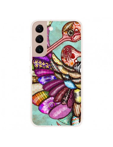 Coque Samsung Galaxy S22 Plus 5G Paon Multicolore Eco Bird - Maximilian San