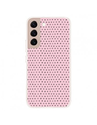 Coque Samsung Galaxy S22 Plus 5G Artsy Dots Pink - Ninola Design